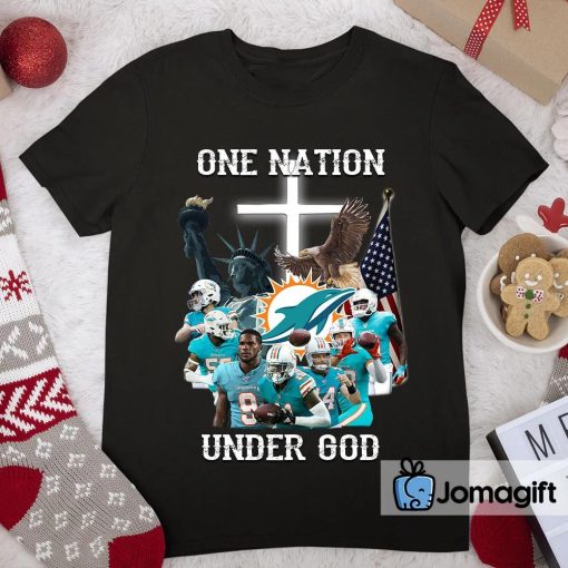 Miami Dolphins One Nation Under God Shirt