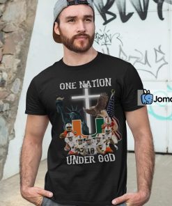 Miami Hurricanes Stand For The Flag Kneel For The Cross Shirt