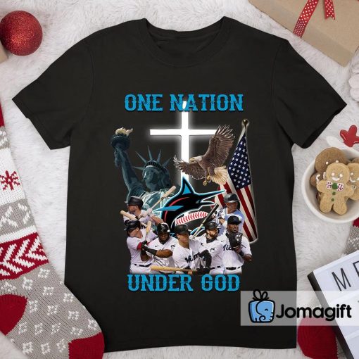 Miami Marlins One Nation Under God Shirt