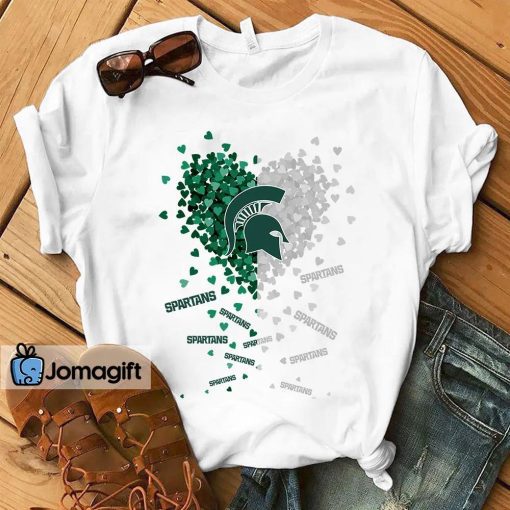Michigan State Spartans Heart Shirt, Hoodie, Sweater, Long Sleeve