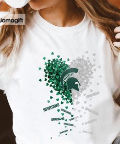 Michigan State Spartans Heart Shirt Hoodie Sweater Long Sleeve 3