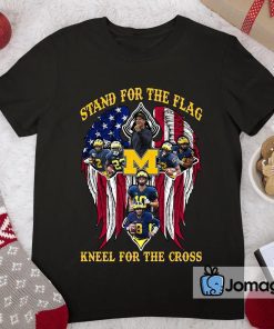 Michigan Wolverines Stand For The Flag Kneel For The Cross Shirt 2