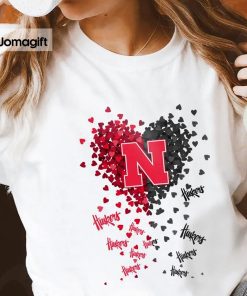 Nebraska Cornhuskers Heart Shirt Hoodie Sweater Long Sleeve 3
