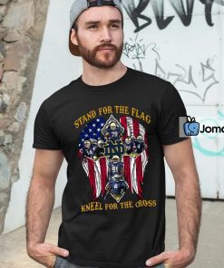 Notre dame fighting irish Stand For The Flag Kneel For The Cross Shirt 4