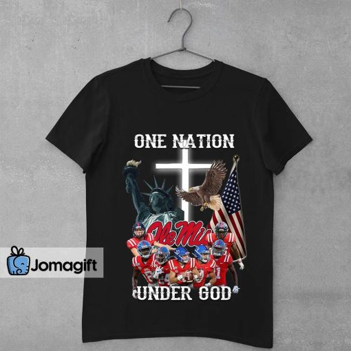 Unique Ole Miss Rebels One Nation Under God Shirt