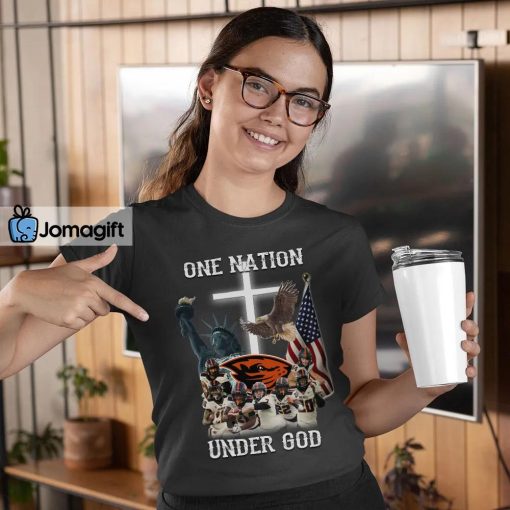 Unique Oregon State Beavers One Nation Under God Shirt
