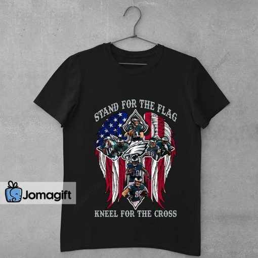 Philadelphia Eagles Stand For The Flag Kneel For The Cross Shirt