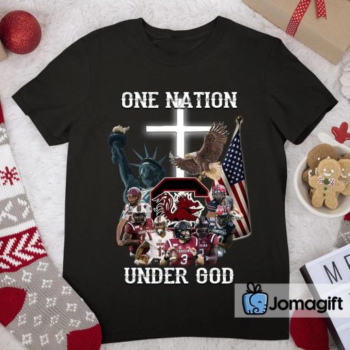 Unique South Carolina Gamecocks One Nation Under God Shirt
