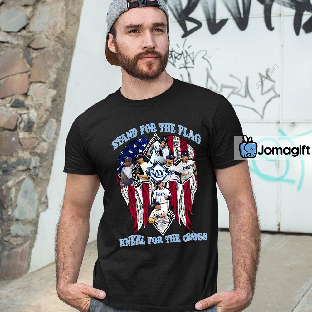 Tampa Bay Rays Stand For The Flag Kneel For The Cross Shirt - Jomagift