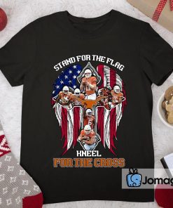 Texas Longhorns Stand For The Flag Kneel For The Cross Shirt 2