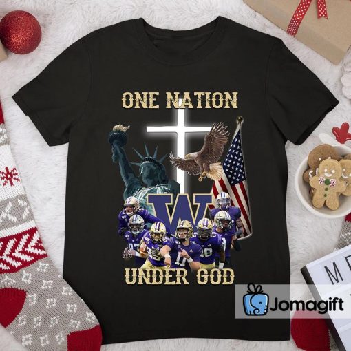 Unique Washington Huskies One Nation Under God Shirt
