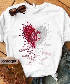 Washington State Cougars Heart Shirt, Hoodie, Sweater, Long Sleeve