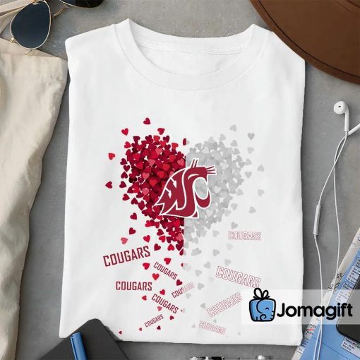 Washington State Cougars Heart Shirt, Hoodie, Sweater, Long Sleeve