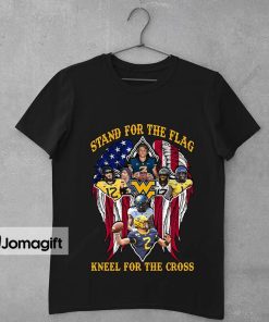 West Virginia Mountaineer Stand For The Flag Kneel For The Cross Shirt