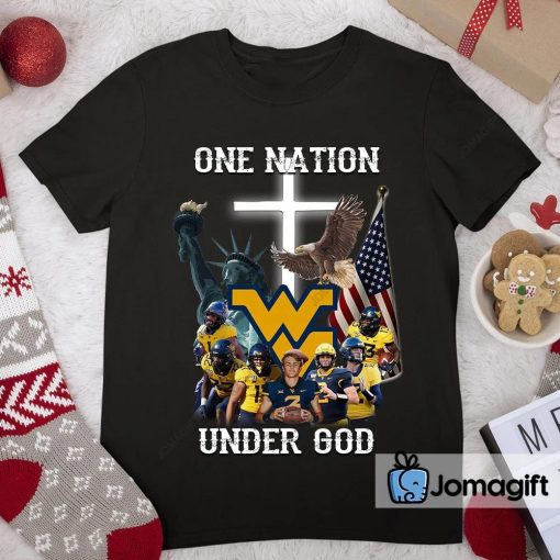 Unique West Virginia Mountaineers One Nation Under God Shirt