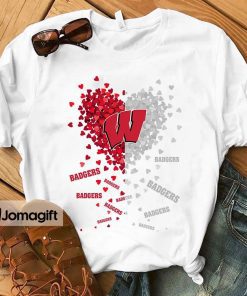 Wisconsin Badgers Heart Shirt Hoodie Sweater Long Sleeve 1
