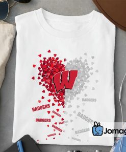 Wisconsin Badgers Heart Shirt Hoodie Sweater Long Sleeve 2