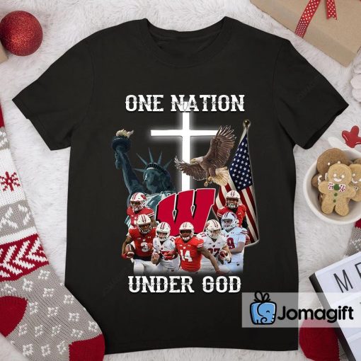 Unique Wisconsin Badgers One Nation Under God Shirt