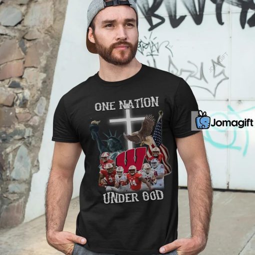 Unique Wisconsin Badgers One Nation Under God Shirt