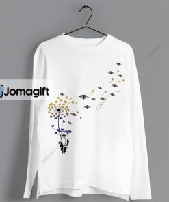 Womens Long Sleeve Ravens Shirt Dandelion Flower 1