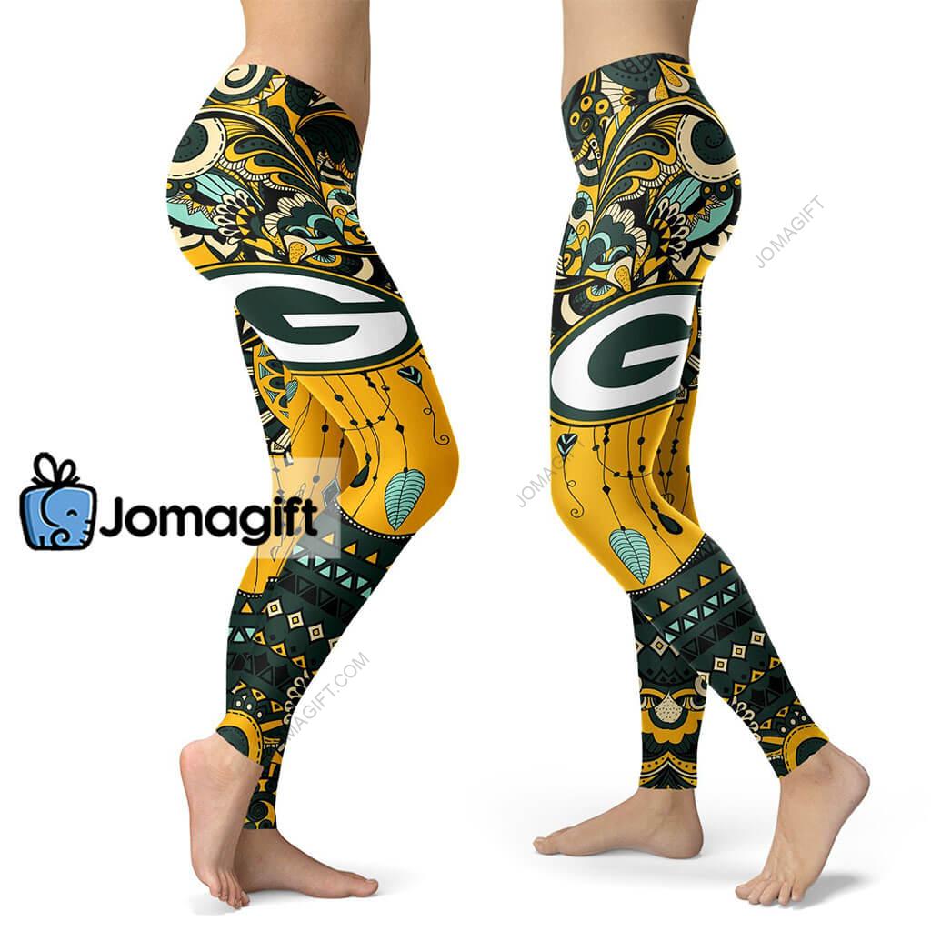Boho Green Bay Packers Leggings 2 Jomagift