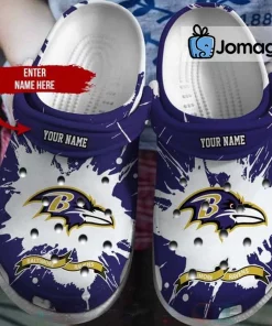 Custom Name Baltimore Ravens Crocs Shoes 2