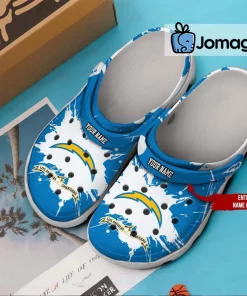Custom Name Los Angeles Chargers Crocs Shoes 2