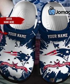 Custom Name New England Patriots Crocs Shoes 1