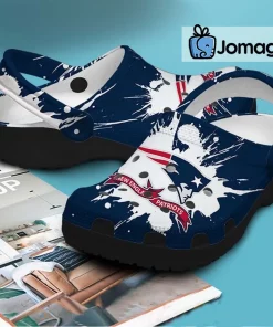 New England Patriots Mascot Ripped Flag Crocs Clog Shoes