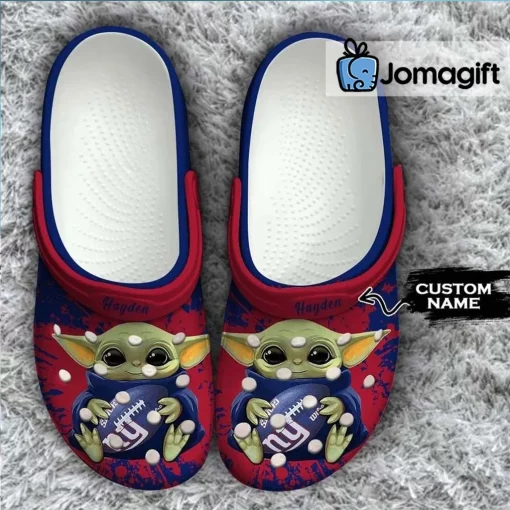 Custom Name New York Giants Baby Yoda Crocs Shoes Limited Edition