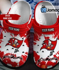 Custom Tampa Bay Buccaneers Football Ripped American Flag Crocs Clog Shoes
