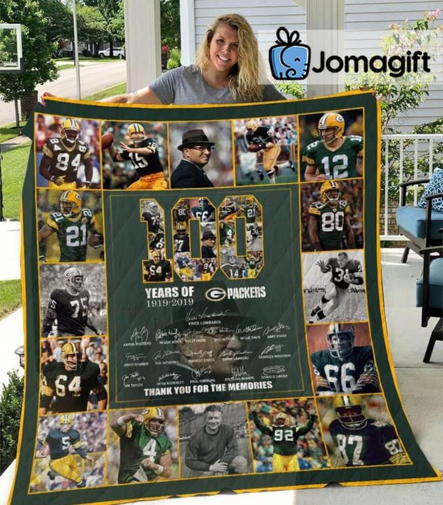 Green Bay Packers 100th Anniversary Blanket Jomagift
