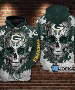 Green Bay Packers Skull Hoodie Limited Edition