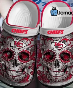 Kansas City Chiefs Skull Crocs Shoes Limited Edition