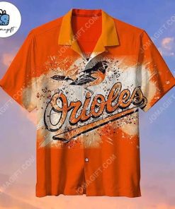 Baltimore Orioles Baby Yoda Summer Button Up Hawaiian Shirt