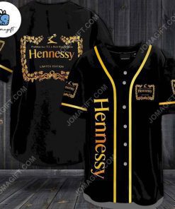 Black And Gold Hennessy Baseball Jersey 1