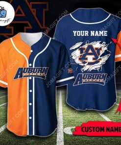 Custom Auburn Tigers Baseball Jersey 1