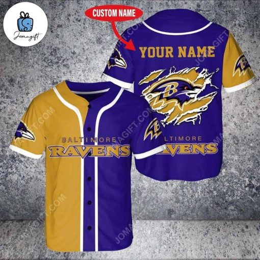 Custom Baltimore Ravens Baseball Jersey