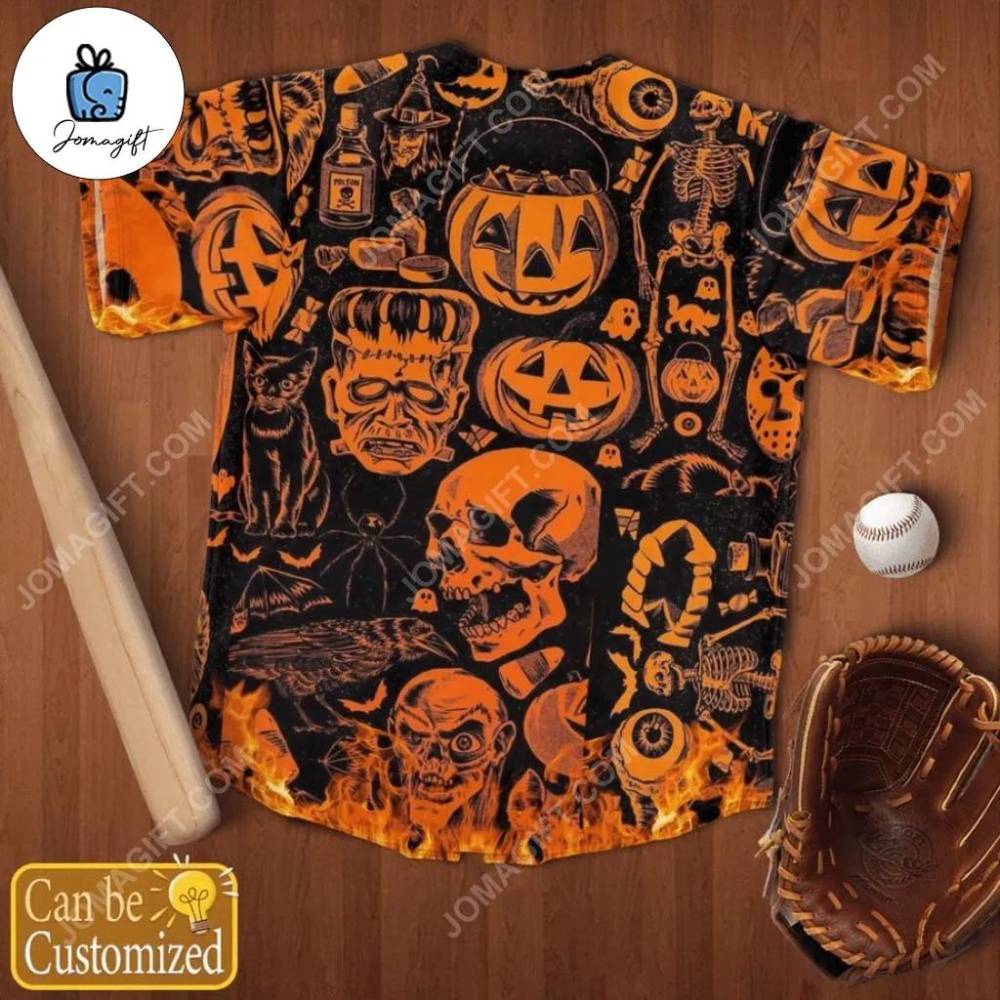 MLB Los Angeles Dodgers Halloween Pumpkin Baseball Sports T Shirt