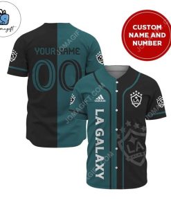 Custom MLS LA Galaxy Baseball Jersey 2