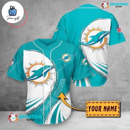Custom Miami Dolphins Baseball Jersey