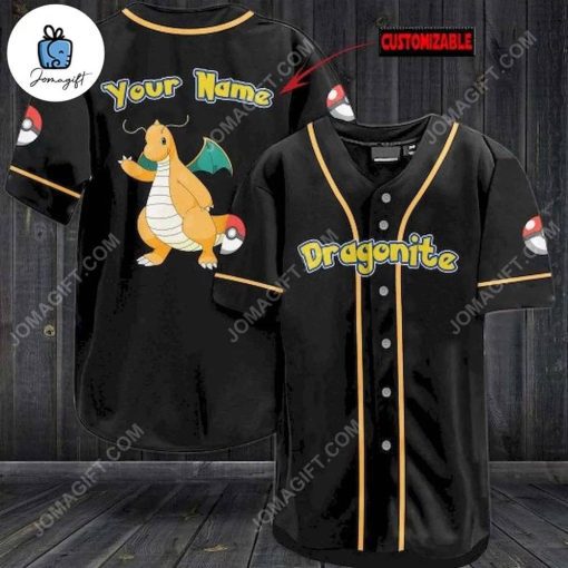 Custom Pokemon Dragonite Baseball Jersey