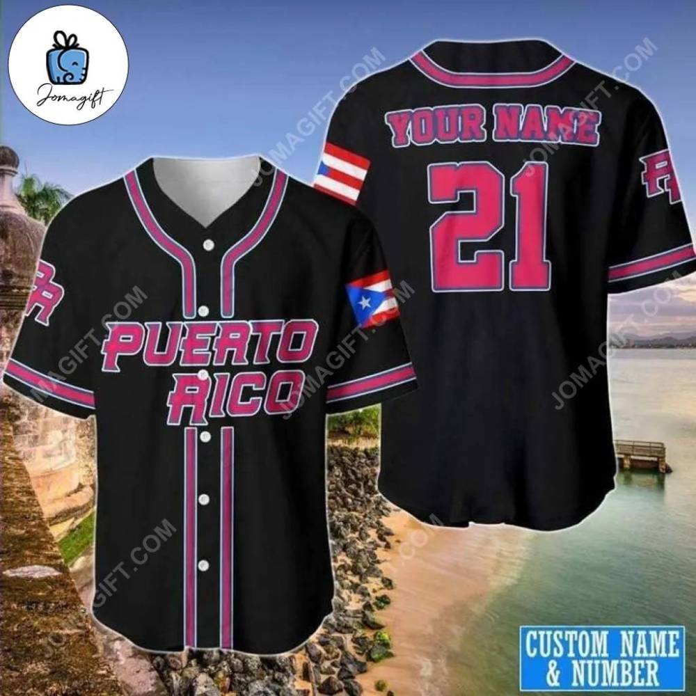 Custom Puerto Rico Baseball Jersey