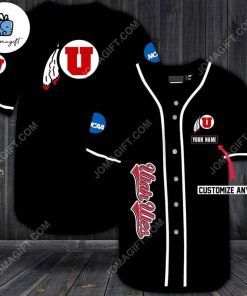 Custom Utah Utes Baseball Jersey 2