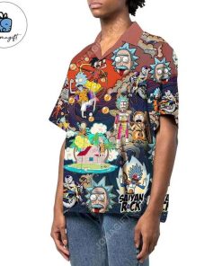 Dragon Ball Z Rick and Morty Hawaiian Shirt 2 1