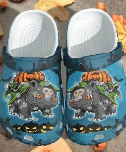 ElmZmxje Bulbasaur Pumpkin Halloween Crocs Crocband shoes4