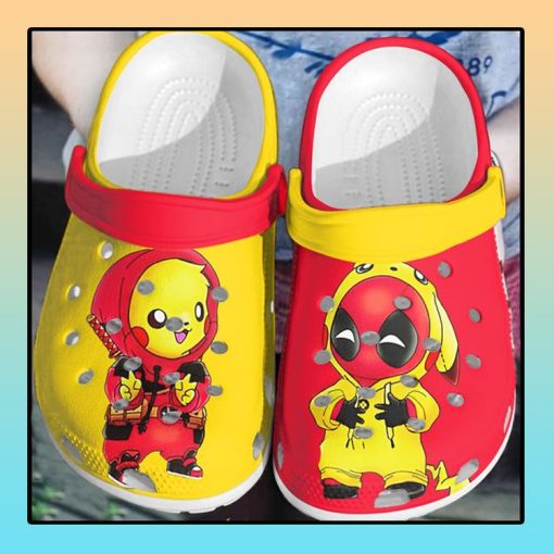 Baby Deadpool and Pikachu Crocs Shoes