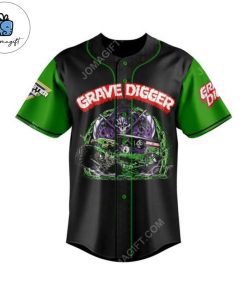 Grave Digger Monster Jam Baseball Jersey 2