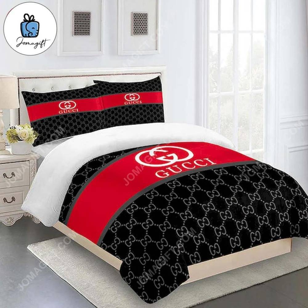 Gucci bedding set red and black