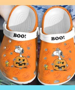 Halloween Boo Snoopy and Charlie Crocband Clog Shoes 1 3
